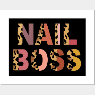 Funny Nail Boss Leopard Funny Nail Teach Gifts Posters and Art